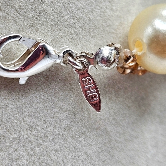 VINTAGE SHB Shofel Bros Wrapped Faux Pearl Gold Tone Beaded Strand Necklace - Picture 6 of 7